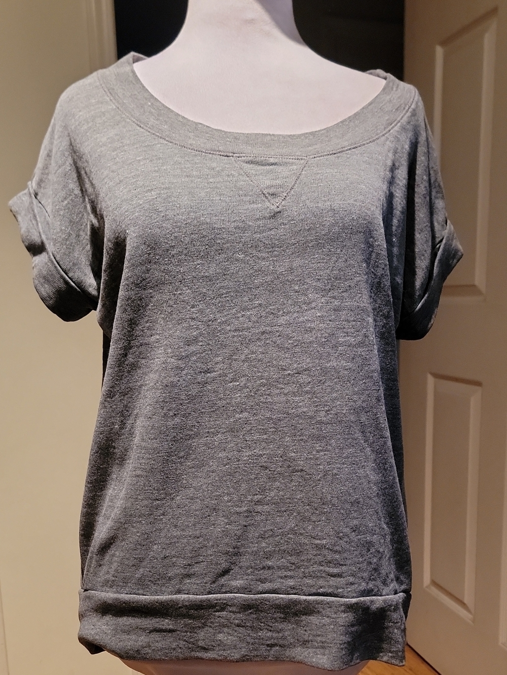 Splendid Casual Gray Short Sleeve Women's Top